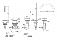 Смеситель на борт ванны Zucchetti Isy22 ZIS6533.C51 схема 2