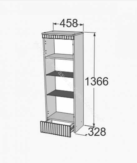 Шкаф навесной Ольга 3  Дуб делано серый