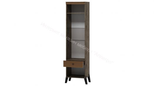 Шкаф витрина пенал с ножками Ольга 3 Дуб коми