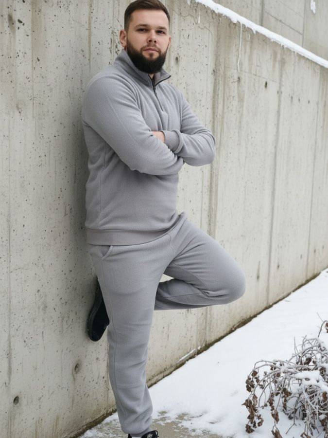 52722 Костюм мужской флисовый [светло-серый]