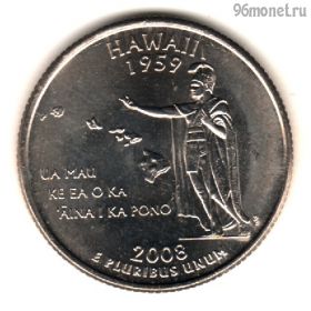 США 25 центов 2008 P Гавайи