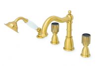 Встраиваемый смеситель для ванны Boheme Royal Cristal 391-Royal/CRST black схема 1