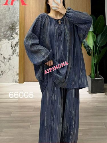 Домашний костюм муслин с брюками  AIPINGNA 66005 (серый)