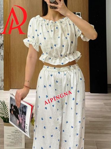 Домашний костюм с брюками  AIPINGNA 11001 (белый)