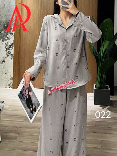 Пижама муслин с брюками  AIPINGNA 022 (серый)