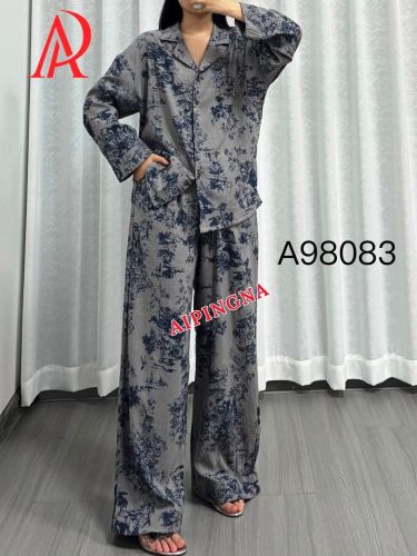 Пижама хлопок с брюками  AIPINGNA 98083 (серый)