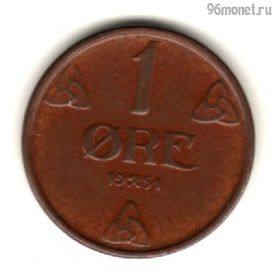 Норвегия 1 эре 1951