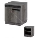 Тумба прикроватная на цоколе Ольга 3 Дуб делано серый