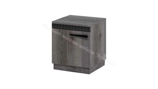Тумба прикроватная на цоколе Ольга 3 Дуб делано серый