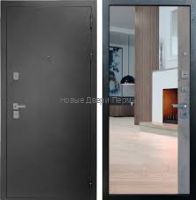 Входная дверь Страж 3К Люкс 5 Зеркало 3/4 графит