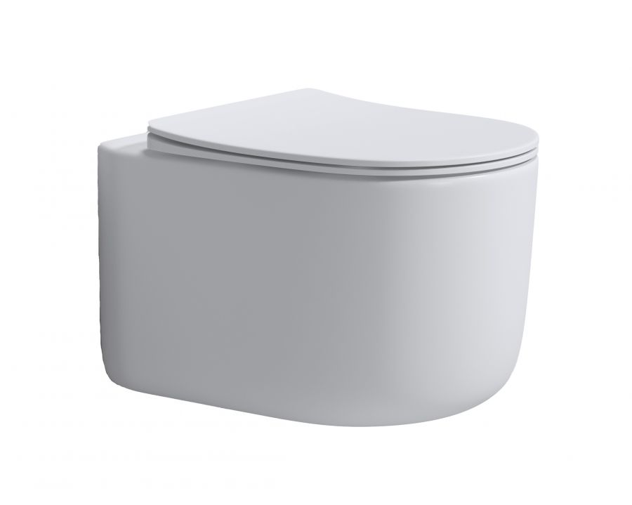 Flow подвесной унитаз матовый белый с крышкой, функция Торнадо