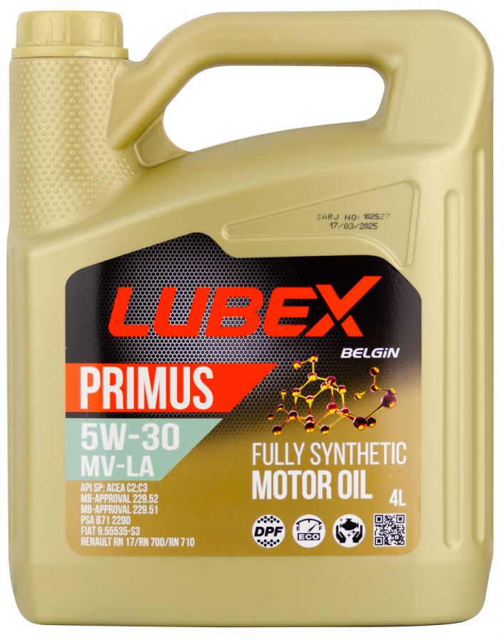 Lubex PRIMUS MV-LA 5W-30, 4л