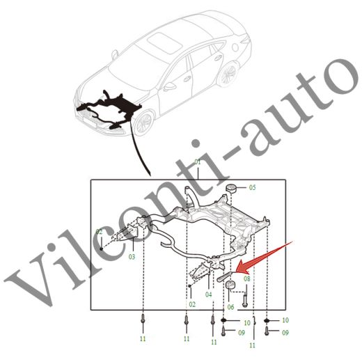 БАЛАНСИР ЗАДНЕЙ ПОДВЕСКИ ДВИГАТЕЛЯ HONGQI H5 I 2017-2022 1001175CF41A 100% ОРИГИНАЛ