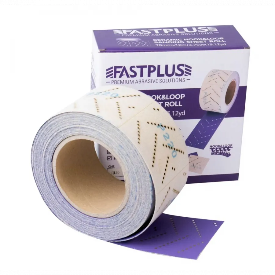FASTPLUS шлифовальные полоски на липучке в рулоне, серия BRV9, PURPLE (керамика)