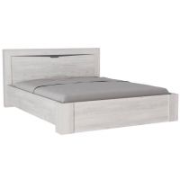 Кровать двуспальная 160х200 Ольга 5 (Бетон пайн светлый - Антрацит)