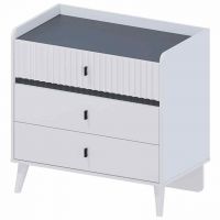 Комод 3 ящика Омега 10 (Белый-антрацит)