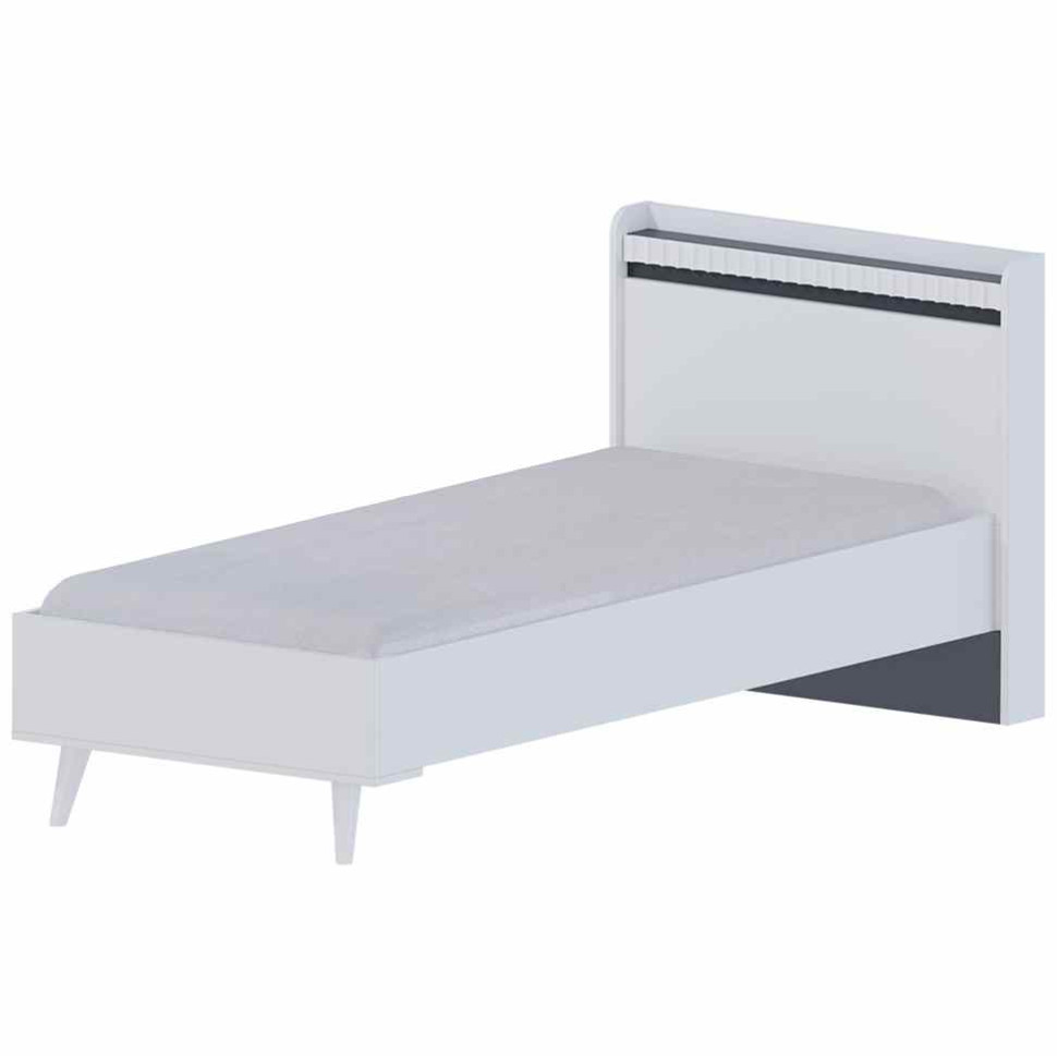 Кровать односпальная 90х190 Омега 10 (Белый-антрацит)