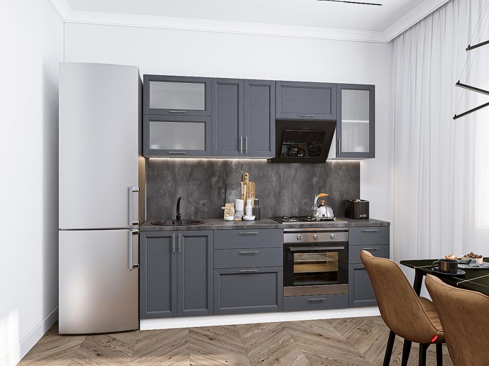 Кухня СКАНДИ 2,2 /Графит/