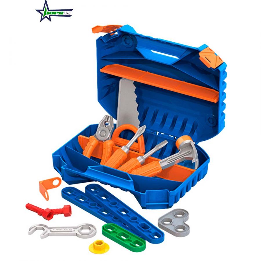 Набор инструментов с конструктором (47 элементов в чемодане)