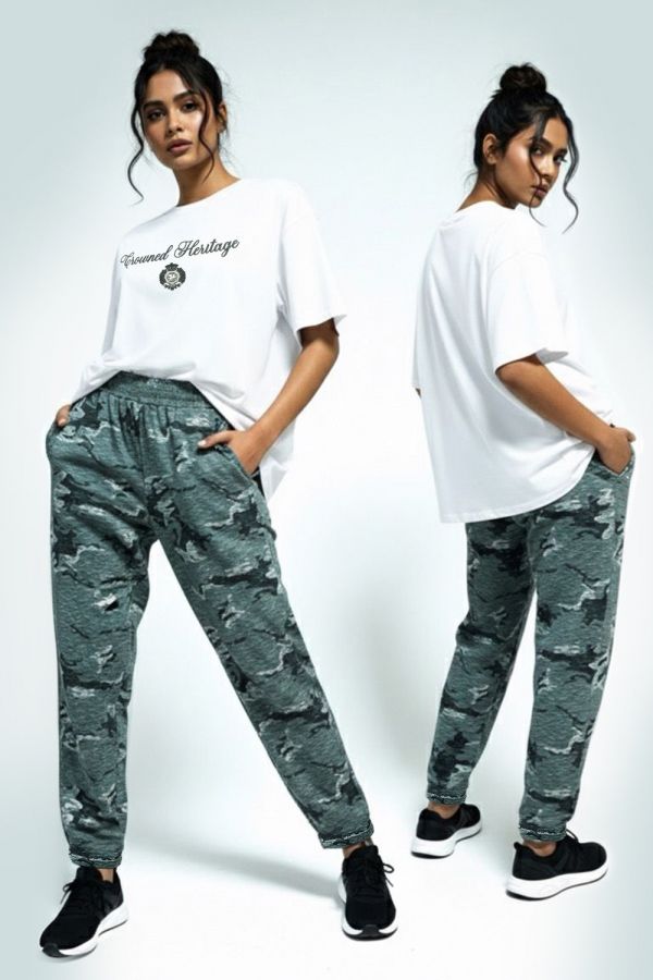 Домашний костюм с брюками 395 [хаки,бел]