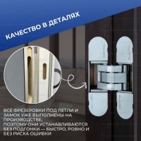 Фрезеровка скрытой двери кромкой с 4 сторон 2000/2100 хром