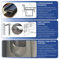 Сборка короба двери кромкой с 4 сторон 2300/2400 золото со стабилизатором