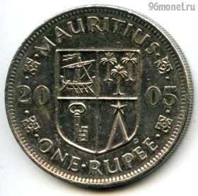 Маврикий 1 рупия 2005 немагнит