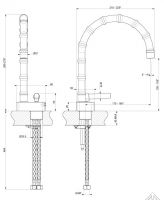 Смеситель для раковины Gessi Jacqueline 77401299 схема 2