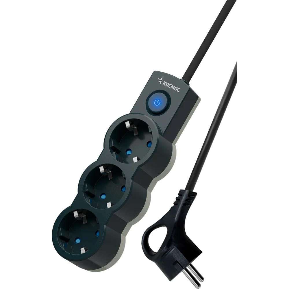 удлинитель электрический 1,5м черный