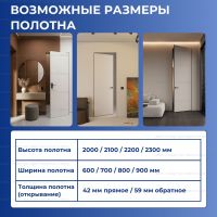 Размеры скрытых дверей с фурнитурой с кромкой ABC 2200/2300