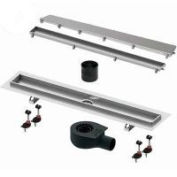 Душевой лоток Tece Linus 90 15103099решеткой Хром схема 2