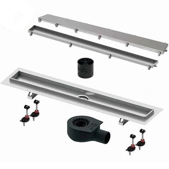 Душевой лоток Tece Linus 90 15103099решеткой Хром схема 2