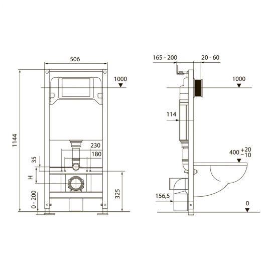 Комплект TECEspring Base, панель смыва с круглыми кнопками унитаз модельK401101/03/04WCR схема 5
