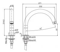 Излив на борт ванны Fima - carlo frattini F2158 схема 2