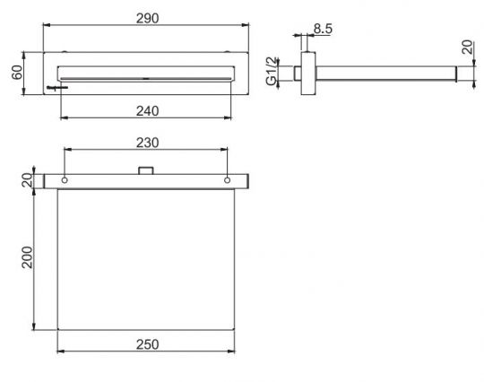 Излив для ванны Fima - carlo frattini F2781 схема 2 Излив для ванны Fima - carlo frattini F2781 схема 2