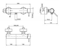 Fima carlo frattini Spillo Tech смеситель для душа F3035T/1 схема 2