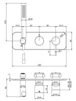Смеситель для душа с настенным подключением воды для лейки Fima carlo frattini F3049WX2 схема 1