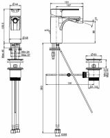 Смеситель для биде Fima carlo frattini Mast черный матовый F3132 схема 2