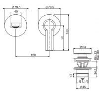 Настенный смеситель для раковины Fima carlo frattini Mast F3141NLX8 схема 1 Настенный смеситель для раковины Fima carlo frattini Mast F3141NLX8 схема 1