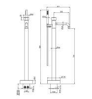 Смеситель для ванны и душа Fima carlo frattini So F3184/4 схема 2