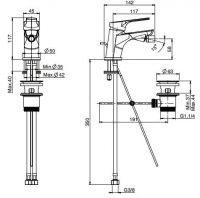 Fima carlo frattini Serie 4 смеситель для биде артикул: F3762 хром схема 1 Fima carlo frattini Serie 4 смеситель для биде артикул: F3762 хром схема 1
