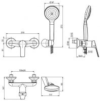 Fima carlo frattini Serie 4 смеситель для душа F3765 схема 2