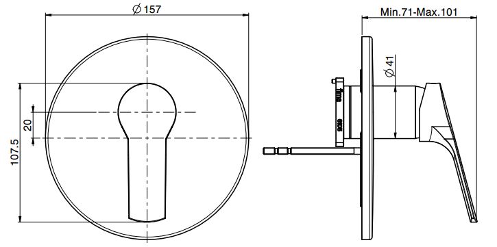 Fima carlo frattini Serie 4 смеситель для ванны/душа F3769X1 цена от 15 563 ₽ Фото Fima carlo frattini Serie 4 смеситель для ванны/душа F3769X1