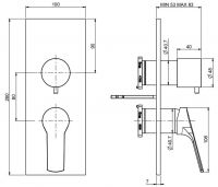 Fima carlo frattini Serie 4 смеситель для ванны/душа F3769X6 схема 1 Fima carlo frattini Serie 4 смеситель для ванны/душа F3769X6 схема 1