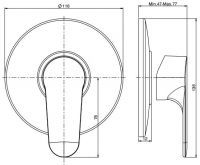 Fima carlo frattini Serie 22 смеситель для ванны/душа F3833/1 хром схема 2