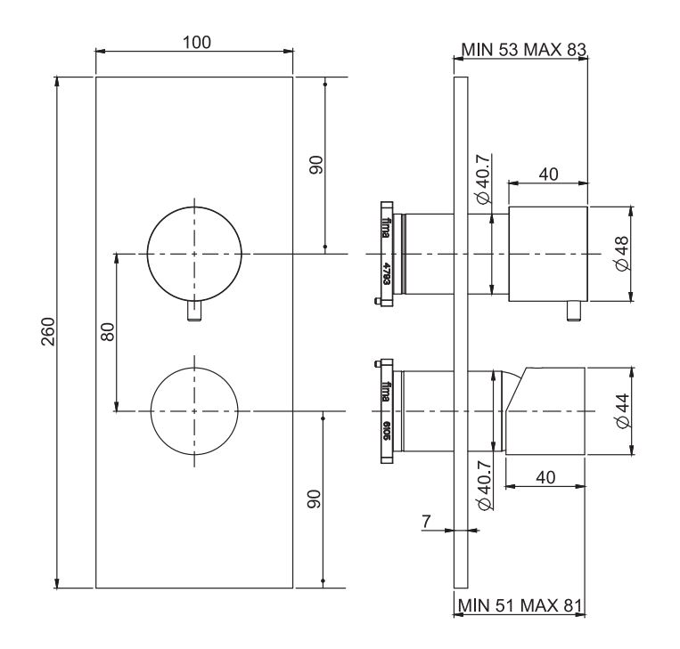 Смеситель для ванны c душем Fima carlo frattini Fluid F3859X6