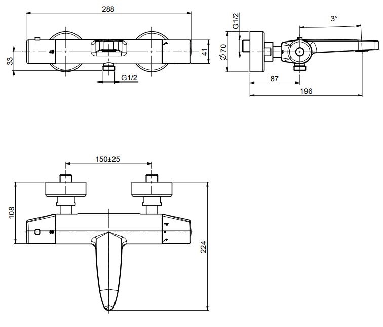 Fima carlo frattini Fimatherm смеситель для душа F4204/1