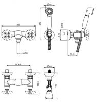 Fima carlo frattini Olivia смеситель для душа F5005 схема 2