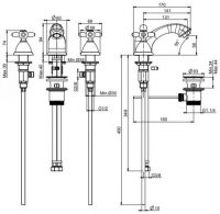 Fima carlo frattini Olivia смеситель для раковины F5011 схема 2