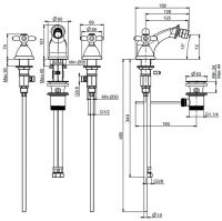 Fima carlo frattini Olivia смеситель для биде F5012 схема 2